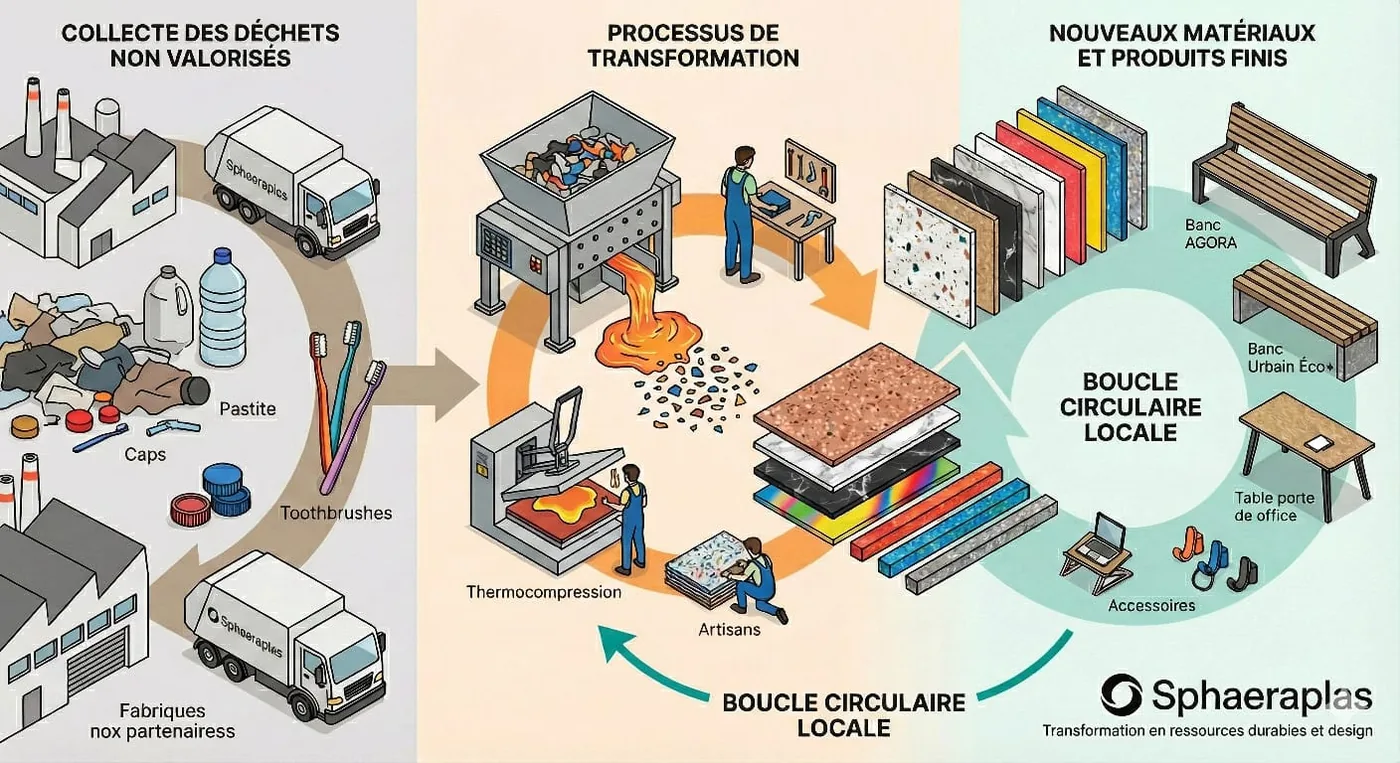 Schéma d'économie circulaire Sphaeraplas