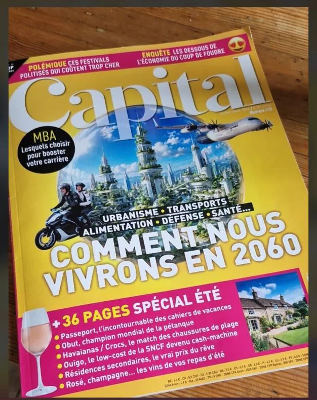 Couverture du magazine Capital, N°418, dossier Comment nous vivrons en 2060