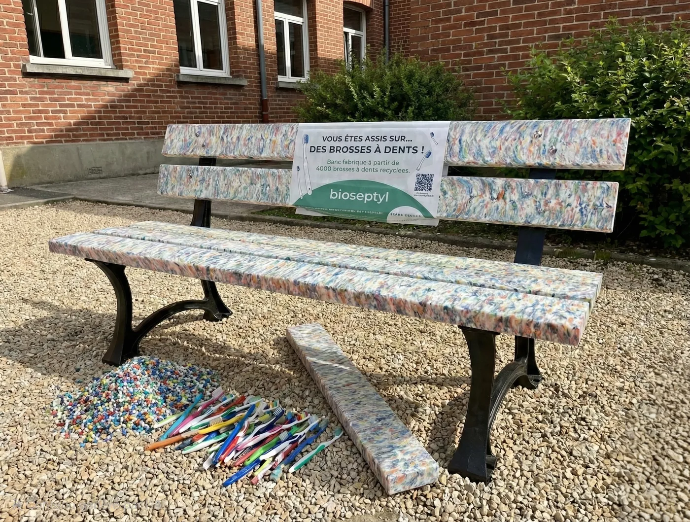Banc en plastique recyclé Sphaeraplas