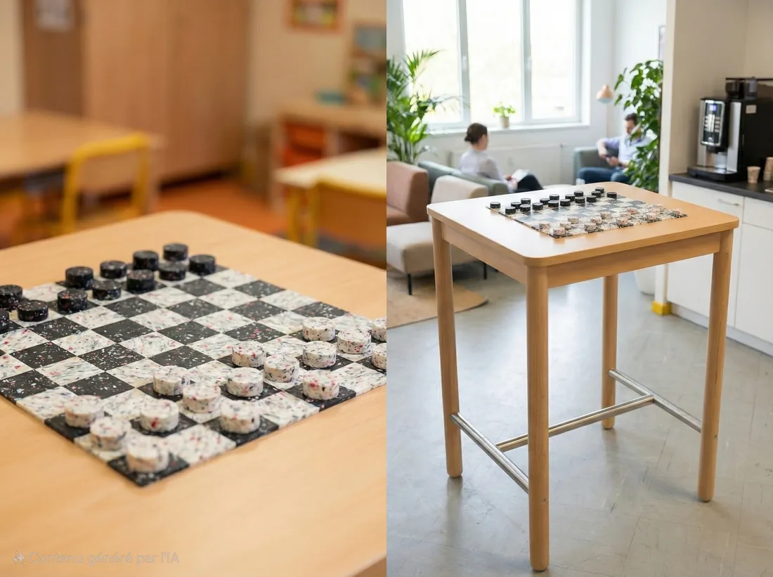Table de jeu de dames