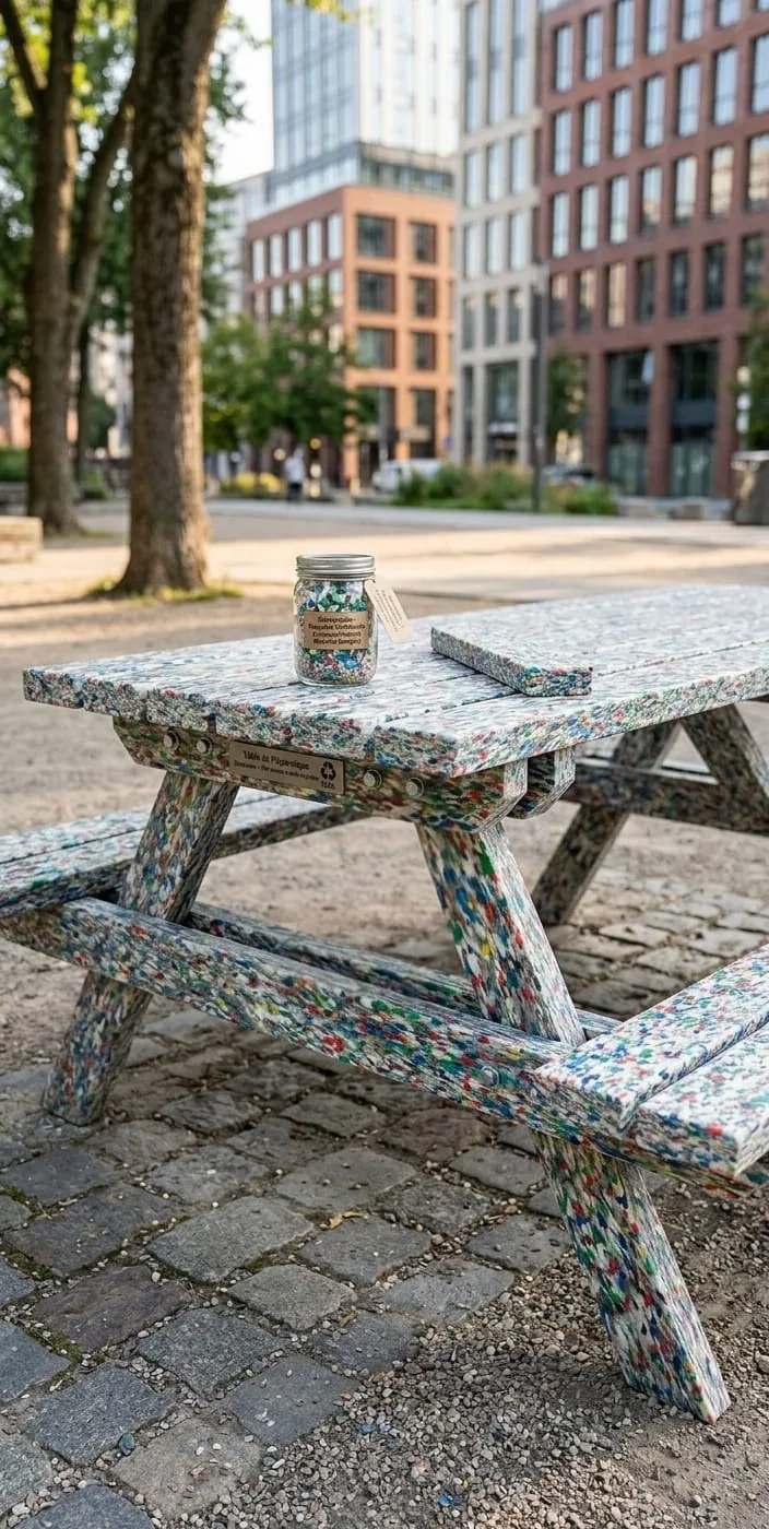 Table de pique-nique en plastique recyclé Sphaeraplas